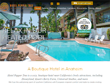 Tablet Screenshot of hotel-peppertree.com